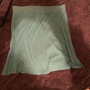 Loft teal flowy skirt medium